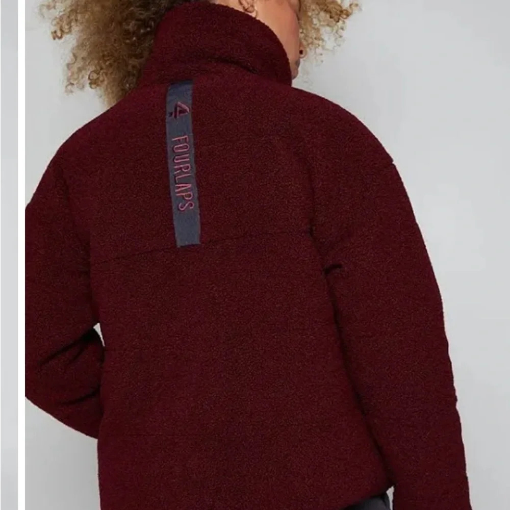NWT Four 4 Laps Reversable Sherpa Down Filled Winter Jacket Blue Maroon - Picture 2 of 13